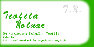 teofila molnar business card